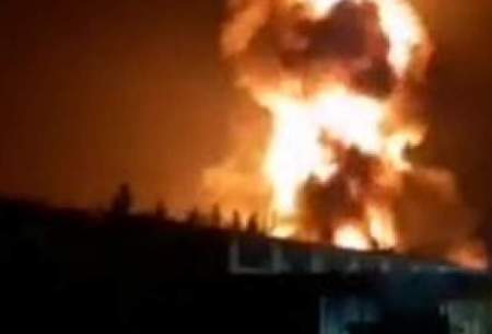 آتش‌سوزی مهیب در کارخانه روغن تبریز