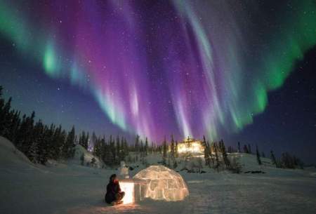 تصاویری زیبا و آرامش‌بخش از شفق قطبی