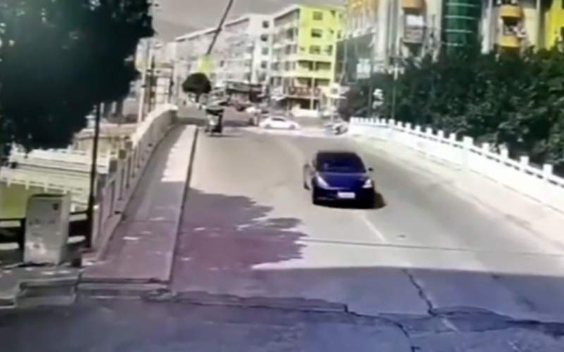 تصادف مرگبار خودروی تسلا در چین /فیلم