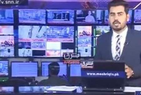 وضعیت ترسناک مجری تلویزیون هنگام زلزله شدید