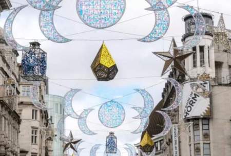 چراغانی مرکز لندن به مناسبت ماه رمضان