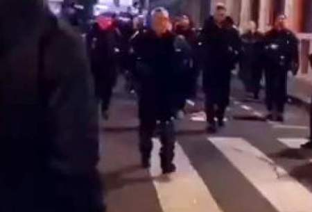پیوستن پلیس فرانسه به جمع معترضان/فیلم
