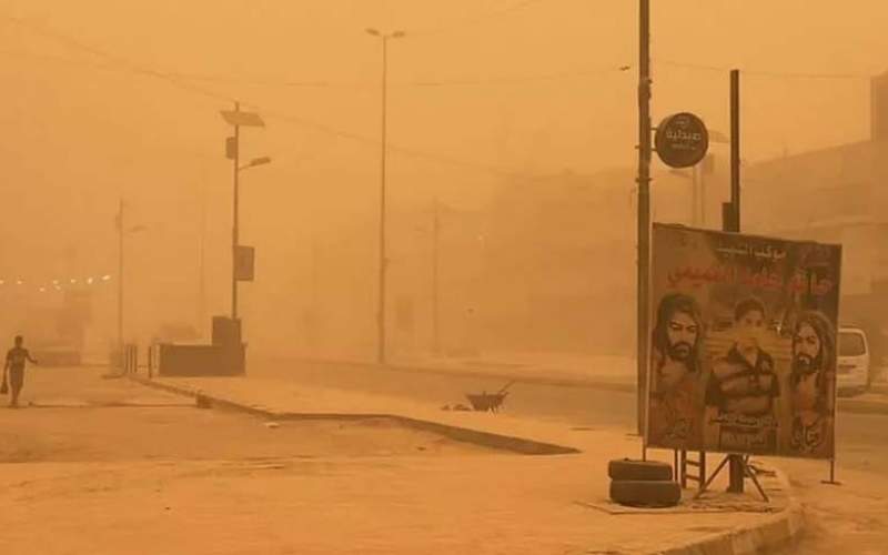 اولین طوفان شن در سال جدید در بغداد /فیلم
