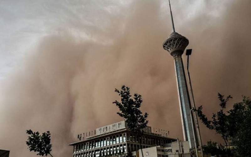 وزش باد شدید و خیزش گرد و خاک در تهران