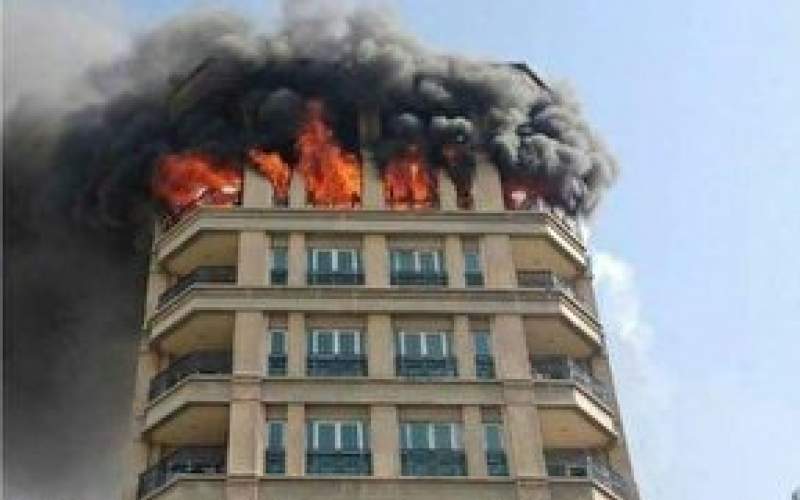 آتش‌سوزی گسترده در خیابان جردن تهران/فیلم