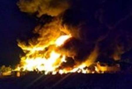 تصاویری از آتش‌سوزی در نیروگاه شهید عباسپور