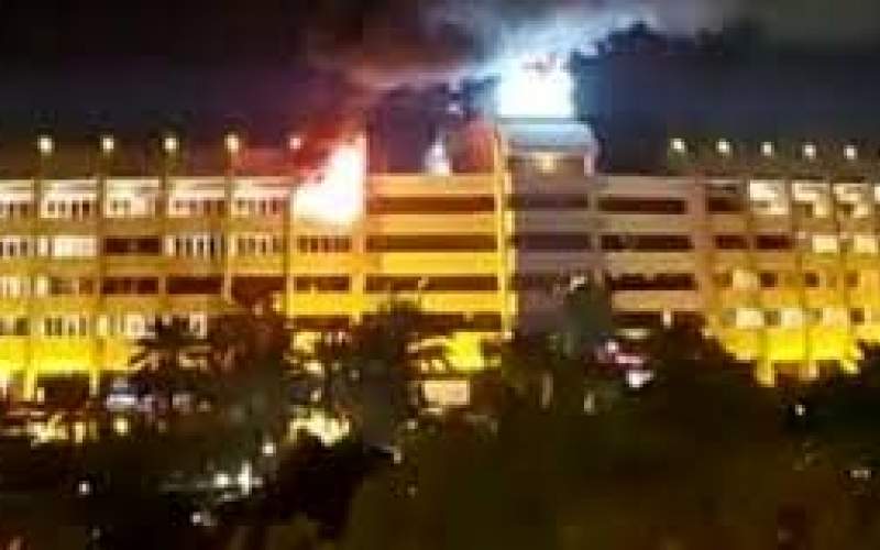 اولین تصاویر از آتش‌سوزی در هتل ارم کیش