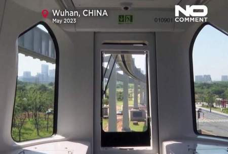 «قطار آسمان» در حال پرواز بر فراز ووهان چین