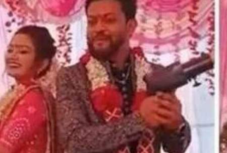 آتش گرفتن عروس هندی‌ درمراسم عروسی عجیب