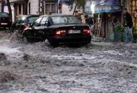 بارش شدید و سیل‌آسای باران در آذربایجان‌شرقی