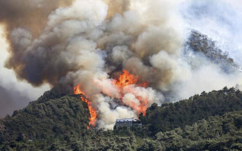 گسترش آتش‌سوزی‌های جنگلی به ۳ استان در ترکیه