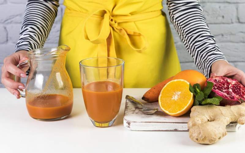 فواید خوردن ترکیب آب هویج و زنجبیل