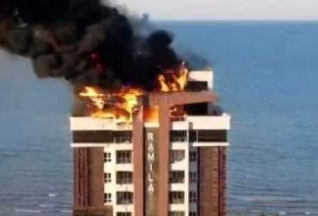 تصاویر جدید از آتش‌سوزی در ساختمان ۱۷ طبقه