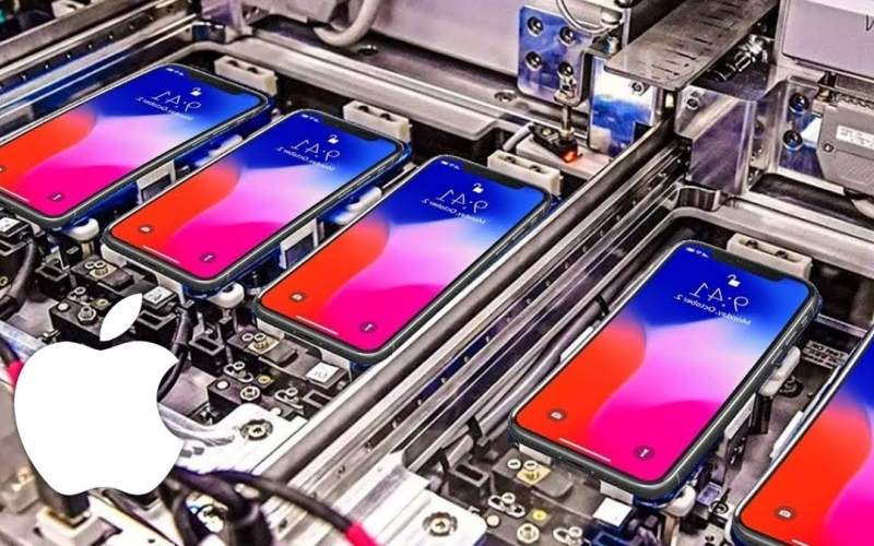 عملیات تولید گوشی‌های آیفون در کارخانه اپل