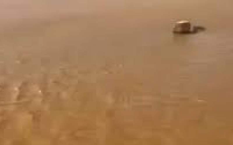 طوفان صحرای لیبی را به دریا تبدیل کرد! /فیلم