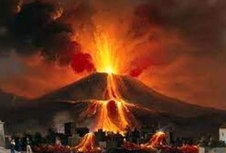 فوران یک آتشفشان از نمایی نزدیک /فیلم