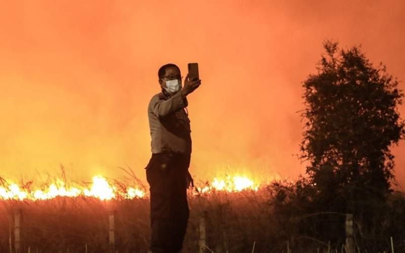 آتش‌سوزی‌ مناطق جنگلی سوماترای اندونزی