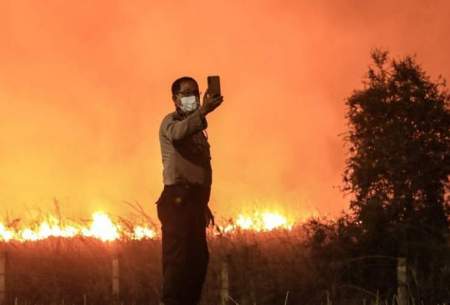 آتش‌سوزی‌ مناطق جنگلی سوماترای اندونزی