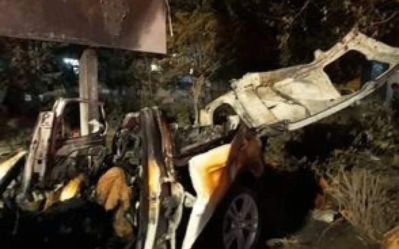 تصادف خسارت‌بار BMW در جنت‌آباد تهران