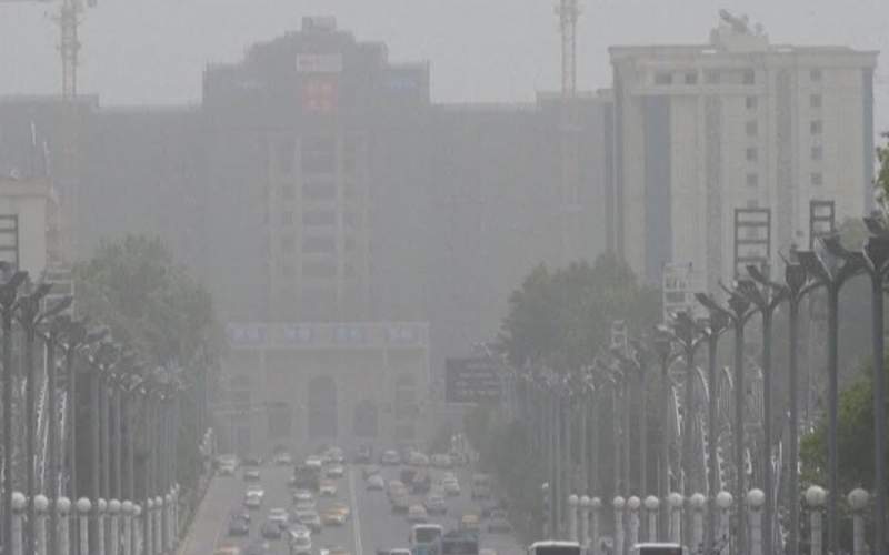 طوفان گرد و غبار در دوشنبه پایتخت تاجیکستان