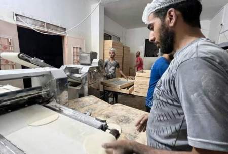 چگونگی تهیه نان در غزه جنگ زده