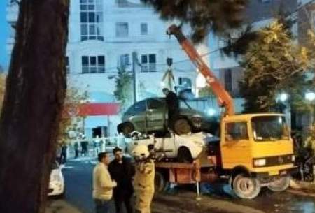 تانکرسوخت در تهران بعداز واژگونی واردفروشگاه شد