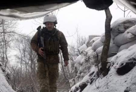 اولین برف در خط مقدم جنگ اوکراین /فیلم