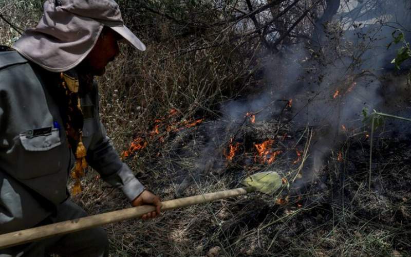 ادامه آتش سوزی در جنگل‌های تنکابن