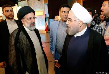 حسن روحانی و ابراهیم رئیسی در یکی از مناظره‌های انتخابات ریاست‌جمهوری سال ۱۳۹۶