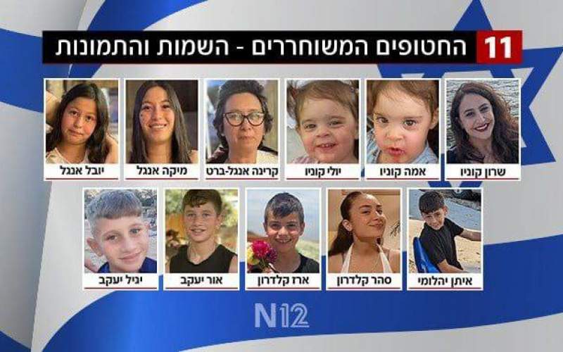 زنان و کودکان اسرائیلی که دوشنبه‌شب آزاد شدند