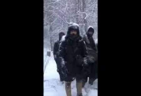 پناهجویان ایرانی در برف سنگین اروپا گرفتار شدند