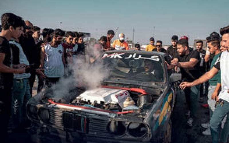 نمایش خیره‌کننده دریفت خودرو‌ها در بغداد