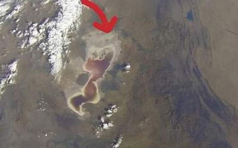 تصاویری از دریاچه ارومیه از یک ایستگاه فضایی