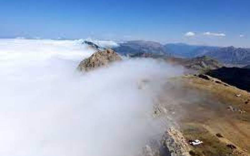 آبشارِ ابر در مرزِ سمنان و مازندران/فیلم