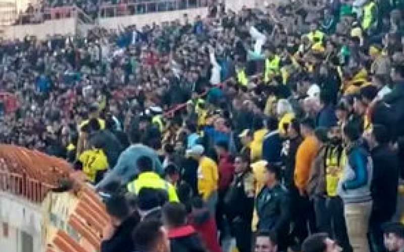 درگیری هواداران شمس آذر و سپاهان پس از بازی