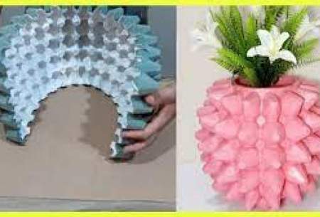 نحوه ساخت گلدان تزئینی با کارتن تخم مرغ
