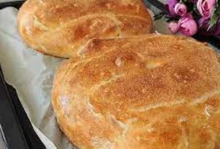 دستور پخت نان روستایی با تکنیک جالب/فیلم
