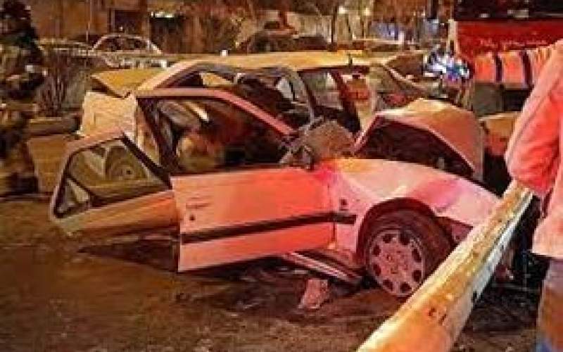 تصاویری ازتصادف یک شهروند بی‌اعصاب در تهران