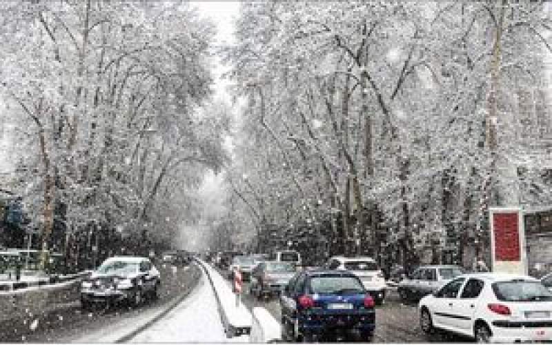 بارش برف و باران در شمال و غرب تهران