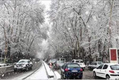 بارش برف و باران در شمال و غرب تهران