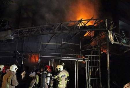 اولین تصاویر از آتش‌سوزی شدید امشب در تهران