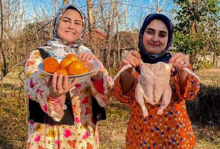 روش جالب دو بانوی گیلانی در پخت مرغ پرتقالی