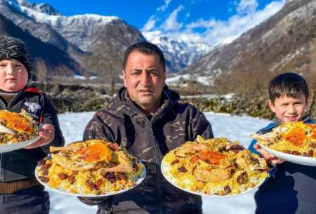 پخت پلو مرغ سنتی به سبک مشهور آذربایجانی