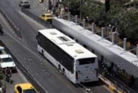 لحظه هولناک متلاشی شدن پراید توسط اتوبوس