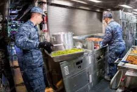 نحوه سرو کردن غذا در یک زیر دریایی آمریکایی‌