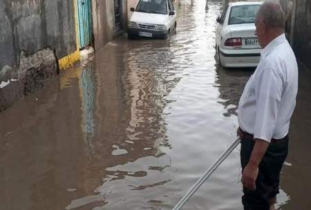 شهر اهواز غرق در آب یک روز بعد از باران