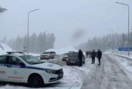 بارش برف سنگین در روسیه