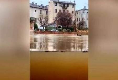 ویدیویی از بارندگی شدید در ایتالیا وایرال شد