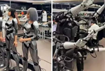 کارخانه ساخت ربات انسان‌نما در چین/فیلم