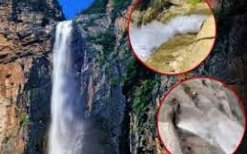 بلندترین آبشار چین تقلبی از آب درآمد/فیلم